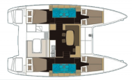 jachta - katamarn Lagoon 400 detaily vybaven a pohled na lo